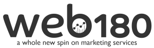 web180 logo - a whole new spin on marketing services
